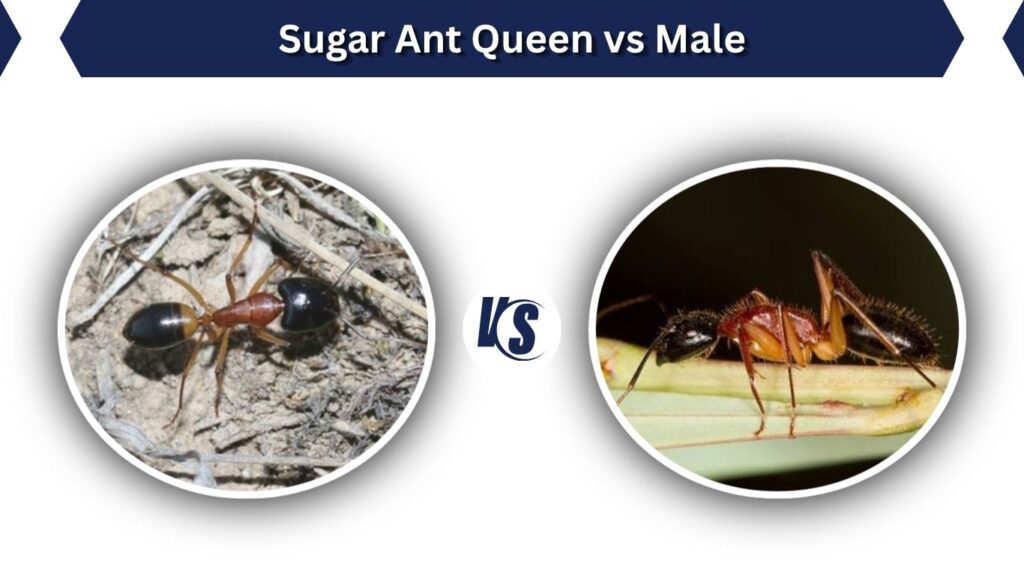 Sugar Ant Queen vs Male